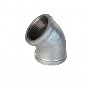 Galvanized Gi Elbow Pipe Fittings Malleable Cast Iron Pipe Fittings Elbow 45 Degree